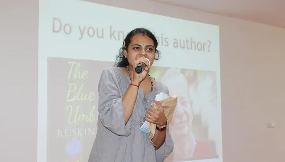 Priyadarshini at a storytelling session