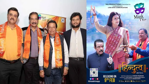 Entertainer ‘Hindutva’ movie (Mask TV App from Feb 9th) also helps to appreciate the large-hearted soul of Hindu religion” insists bhajan-samrat-actor Anup Jalota. by Chaitanya Padukone