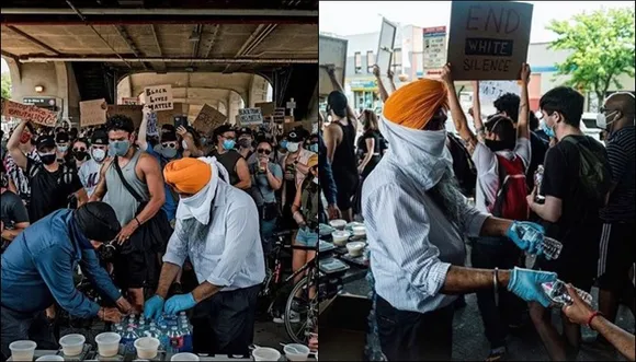 Humanity Restored! Sikhs In US Feed Protestors Marching In Outrage Over #BlackLivesMatter