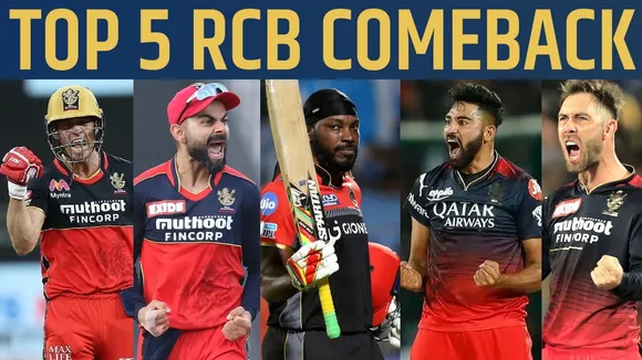 TOP 5 COMEBACKS OF RCB IN IPL HISTORY