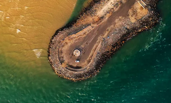 Aerial View of Arichal Munai, Dhanushkodi. Pic: Tamil Nadu Tourism