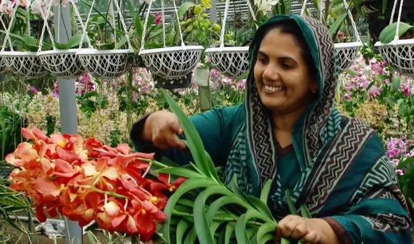  Sabira Mohammed Moosa at her orchids nursery