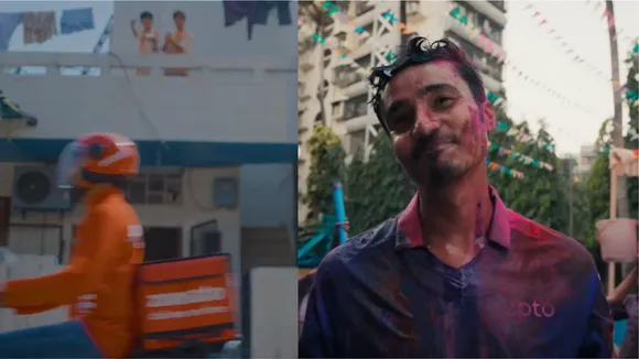 Holi ads from Zomato and Zepto