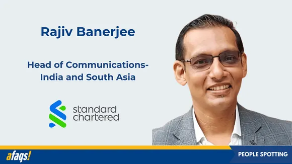 Rajiv Banerjee appointed as the head of communications for Standard Chartered India and South Asia