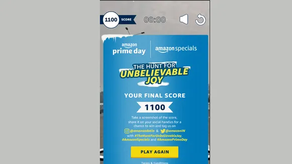 Amazon India created  radio’d billboards and mobile games to promote its online sale event on streets 