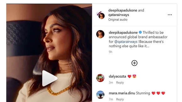 Qatar Airways ropes in Deepika Padukone as global brand ambassador