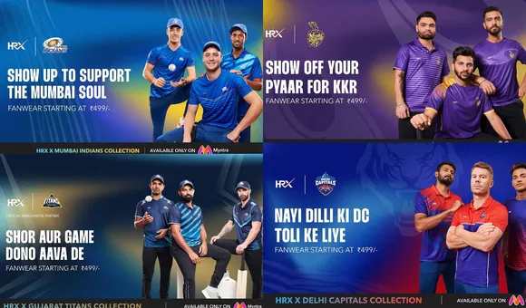 HRX named official Fan Merchandise Partner for Four IPL Teams