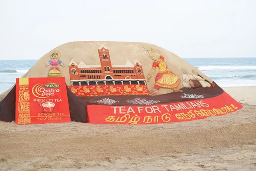 Tata Tea Chakra Gold celebrates Tamil Nadu with new packaging and sand art installation