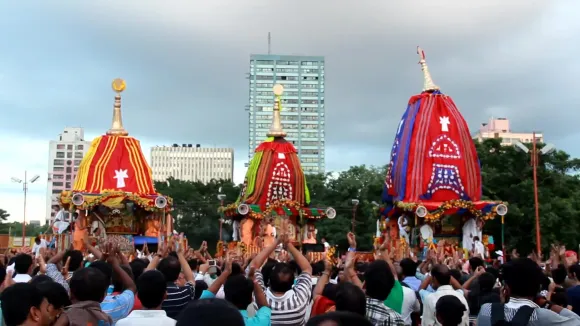 Iscon Rath Yatra festival Kolkata | Stock Video | Pond5