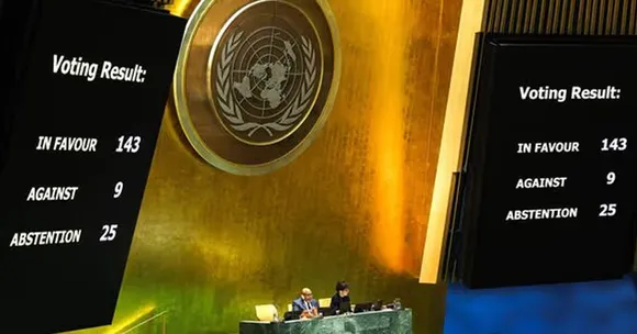 প্যালেস্টাইনের স্থায়ী সদস্যপদের পক্ষে ভোট ভারতের, সনদ ছিঁড়ে বে.লাগাম  ইজরায়েলের রাষ্ট্রদূত