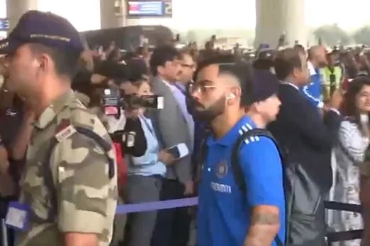 Indian cricket team has arrived at Mumbai airport
