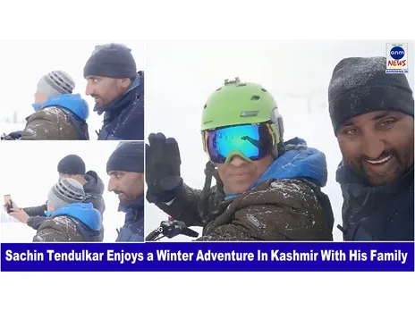 Sachin Tendulkar Enjoys a Winter Adventure In Kashmir With His Family