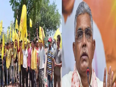 People of Kurmi community attacked the Dilip Ghosh's house