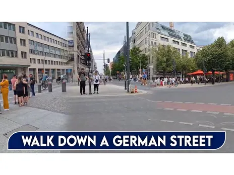 Walk down a German street