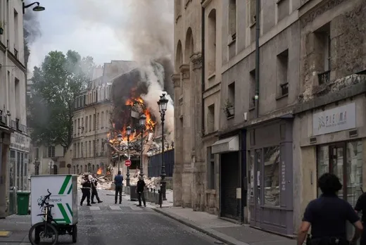 BREAKING: Huge explosion in Paris, multiple buildings on fire