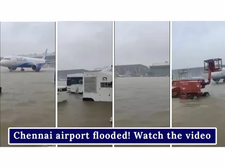 Chennai airport flooded! Watch the video
