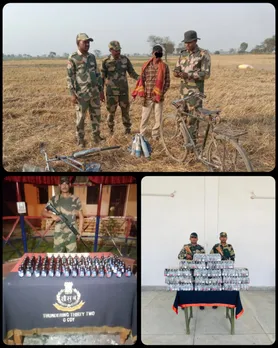 Arrests smuggler with foreign liquor on the India-Bangladesh border