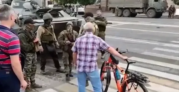 Chaos in Russian city