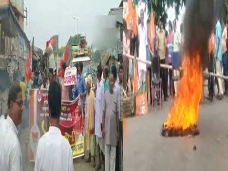Massive chaos in Moyna over killing of BJP leader
