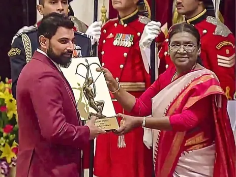 President Murmu Confers Arjuna Award Upon MD Shami, Ojas and Others