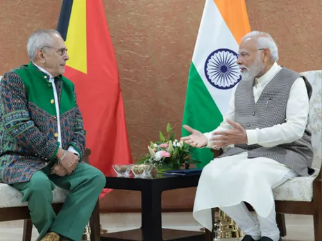 PM Modi in a bilateral meeting with the Head of State of Timor-Leste