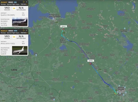 Russian Presidential plane leaves Moscow