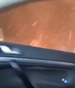 Russian missile stuck a car, live video