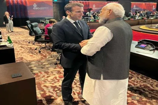 Prime Minister Narendra Modi met Emmanuel Macron