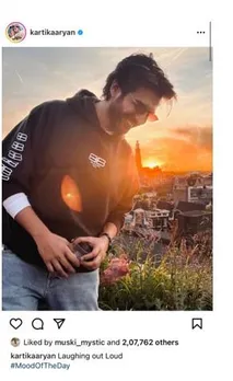 Kartik Aaryan shared #MoodOfTheDay