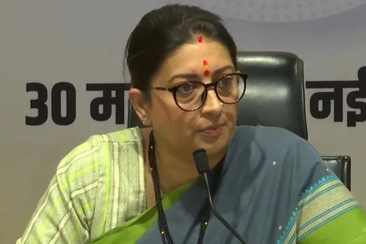 What does Smriti Irani say about the Congress protest?