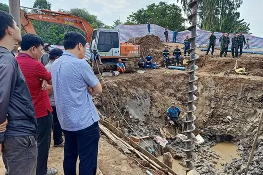 A 10-year-old boy fell into a deep pit in Vietnam