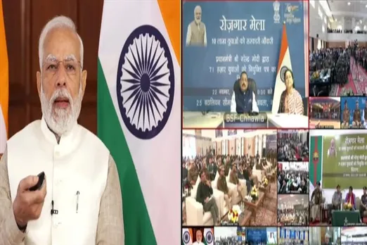 PM Modi distributes 71,056 appointment letters to newly inducted recruits of Rozgar Mela