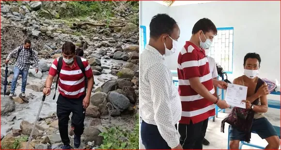 IAS officer and team trekked through mountain and jungle for few hours to vaccinate villagers