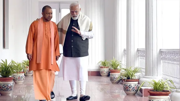PM MODI AND CM YOGI’S POSTER IN A TRASH CART, WORKER ARRESTED