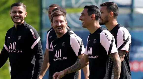 Lionel Messi shared picture from PSG practice session