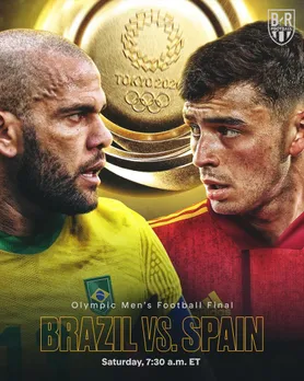 Brazil vs Spain in men’s Olympic football tournament