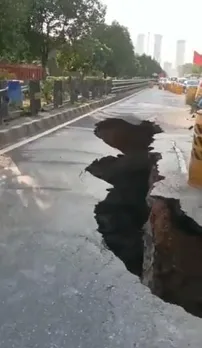 Major cracks on Noida-Greater Noida Expressway