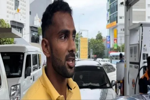 Sri Lankan cricketer claims he "stood in line for petrol for two days."
