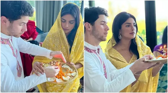 Priyanka worships Mahalakshmi in Los Angeles