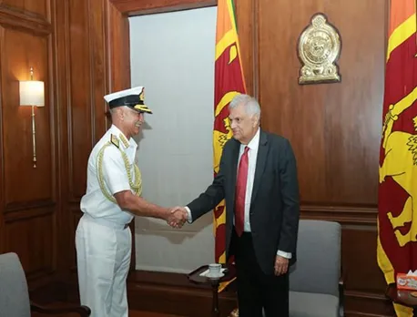 Indian Navy chief apprises Sri Lankan President of bilateral maritime engagements between two navies