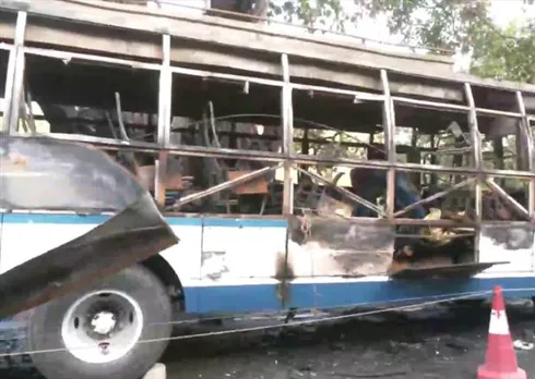 Fire breaks out in Bus from Katra to Jammu, 4 killed, 22 injured