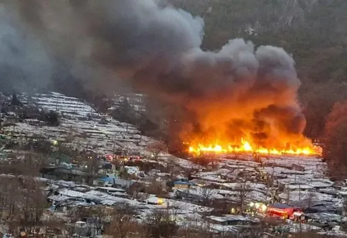 Some 500 people are evacuated from fire in South Korea shanty town