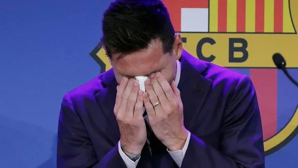 Messi cried!