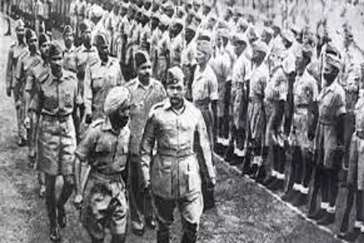 Which year Azad Hind Fauj arrived on Indian soil?