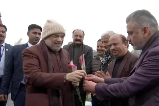 Union minister Amit Shah reaches Jammu