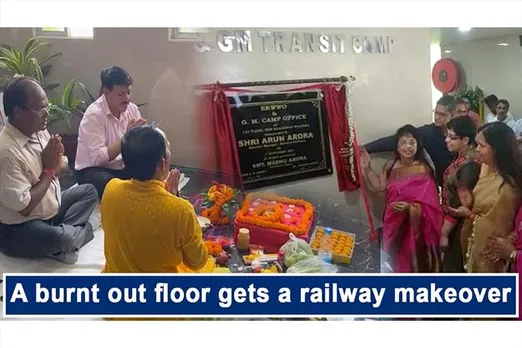 A burnt out floor gets a railway makeover