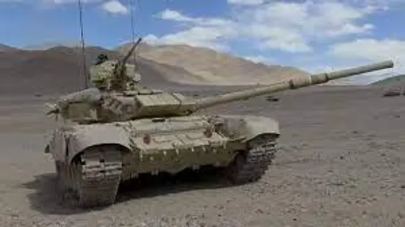 T-90 Bhisma tank exercise at an altitude of 17,000 feet in eastern Ladakh