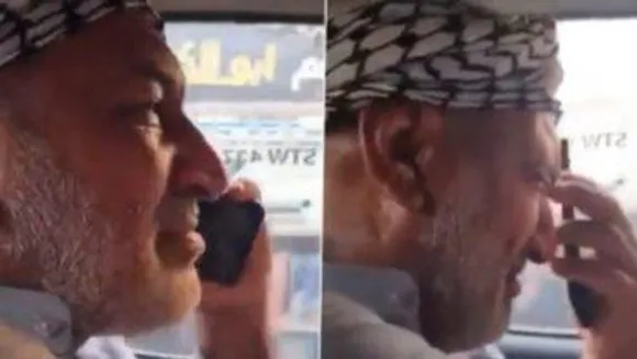 Iraq: Father breaks down in tears after hearing the news of his son's death in a moving car