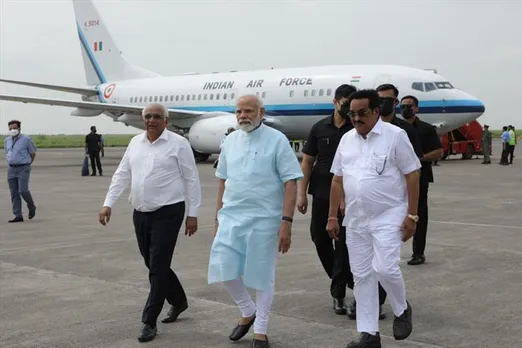 PM Modi reaches Gujarat