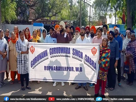 भाजपा नेता सुभेन्दु अधिकारी के टिप्पणी के खिलाफ सिख समाज ने निकाला प्रदर्शन
